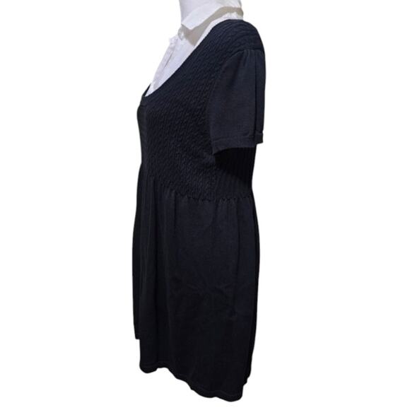 Vintage Sonoma Tunic Sweater Women's Size L Black Cable Knit Y2K Preppy Casual - Picture 3 of 8